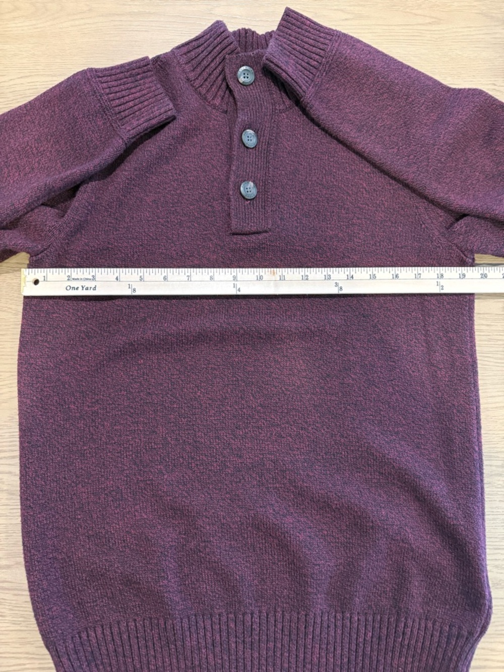 American Eagle Seriously Soft Henley Sweater Mock Neck Button Pullover Preppy - Picture 9 of 15